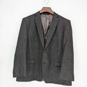 Tallia Men's Wool Silk Blazer 50R Elbow Patch Fully Lined Sport Coat